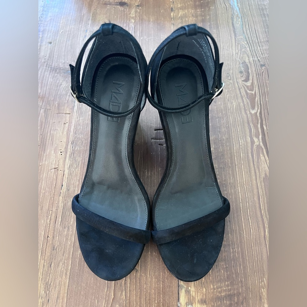 M4D3 Black Wedge Sandal
